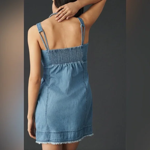 Pilcro Square-Neck Denim Dress - Picture 4 of 8